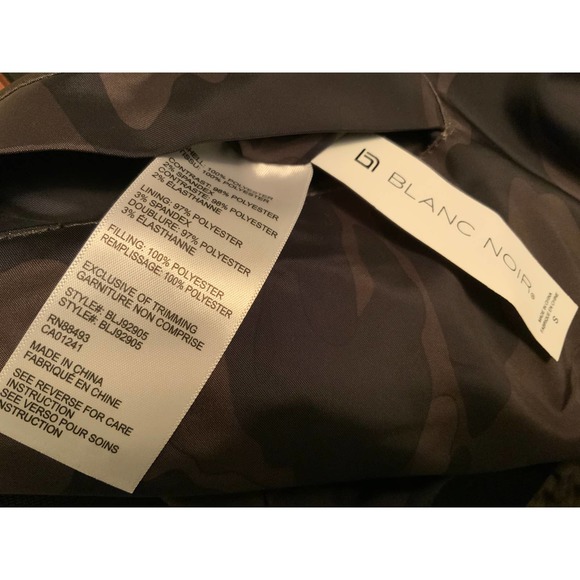 Blanc Noir Reversible Bomber Jacket Camo Navy Small NWT - Picture 12 of 12